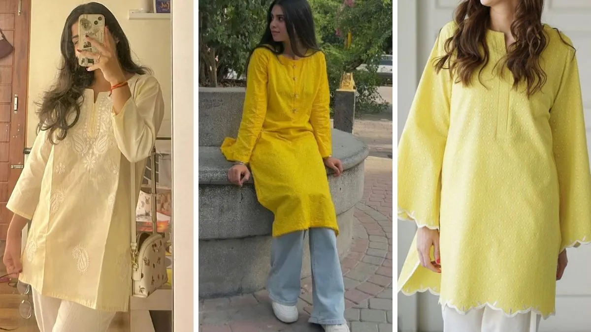 yellow kurta for women