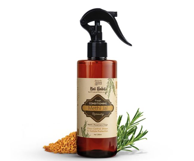 Nat Habit Rosemary Methi Jal Hair Serum Spray with Apple Cider Vinegar, Methi, Rosemary, Sage, 200ml