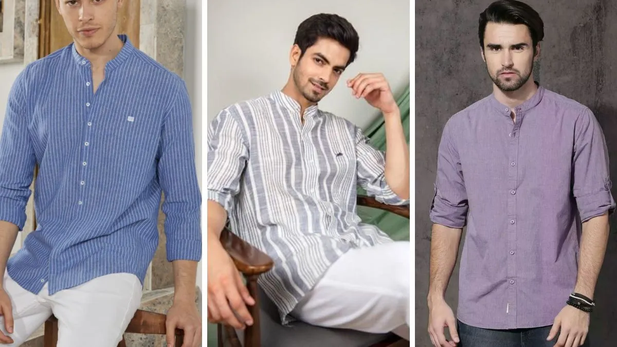men's Chinese collar shirt