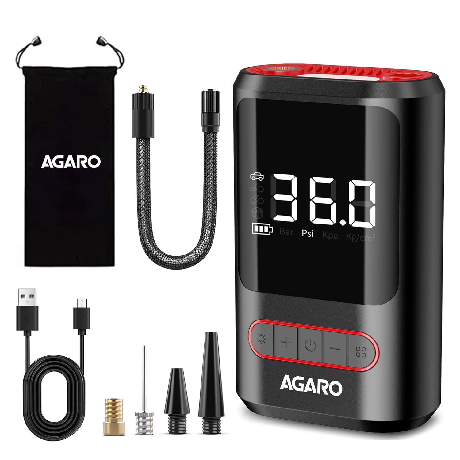 AGARO Plastic Galaxy Cordless Tyre inflator
