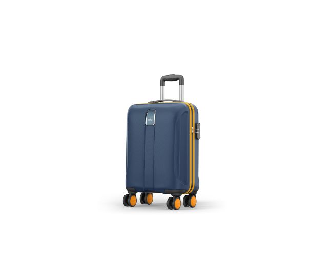 Safari Thorium Neo 8 Wheels 55 Cm Small Cabin Trolley Bag Hard Case Polycarbonate 360 Degree Wheeling System Luggage, Trolley Bags for Travel, Suitcase for Travel, Graphite Blue