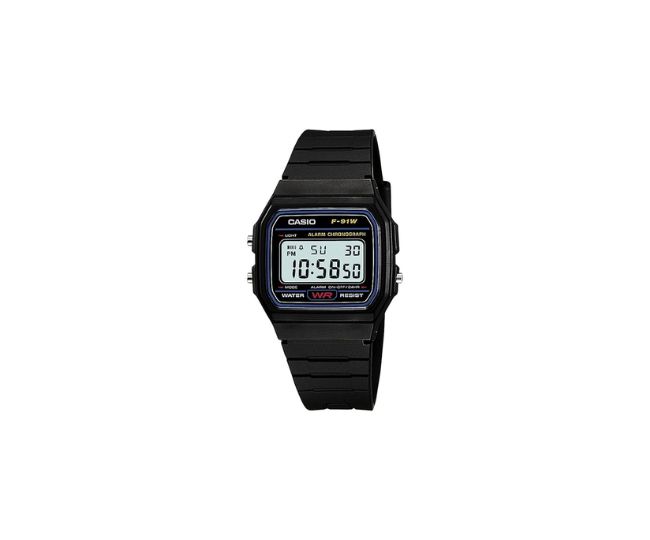 Casio Youth Series Digital Black Dial Unisex Watch - F-91W-1Q(D002) 