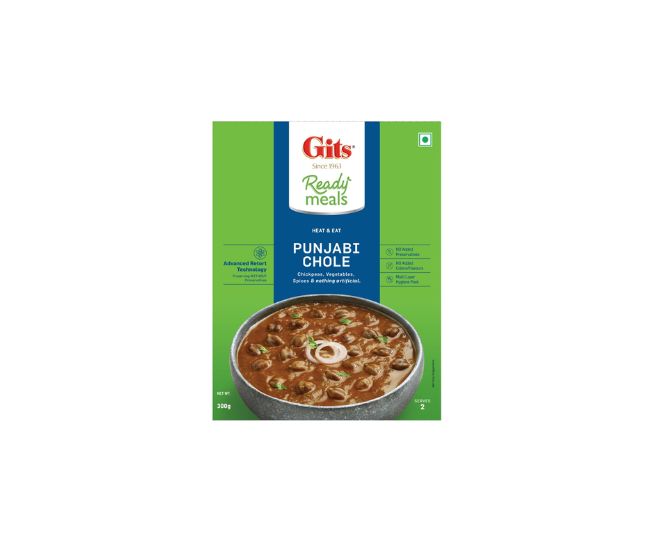 Gits Ready to Eat Punjabi Chhole, Pure Veg, Heat and Eat, Microwaveable, 300g
