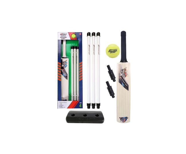 Toyshine Speed Up Master Shot Combo Box Cricket Kit for Kids (Bat Size: 4, 5-10 Yrs) Gift Sports Outdoor Toy Boys Girls Picnic (Box Pack)- Sstp, Multicolor