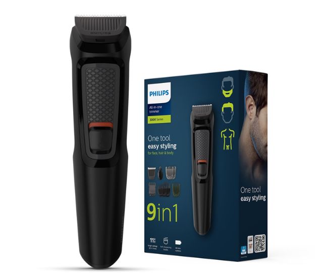 Philips India's No.1 Men's Trimmer MG3710/65,Black