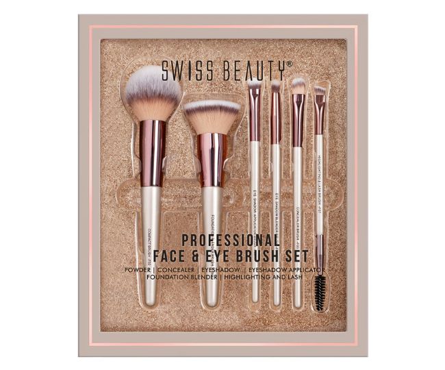 Swiss Beauty Professional Face & Eye Brush Set of 6