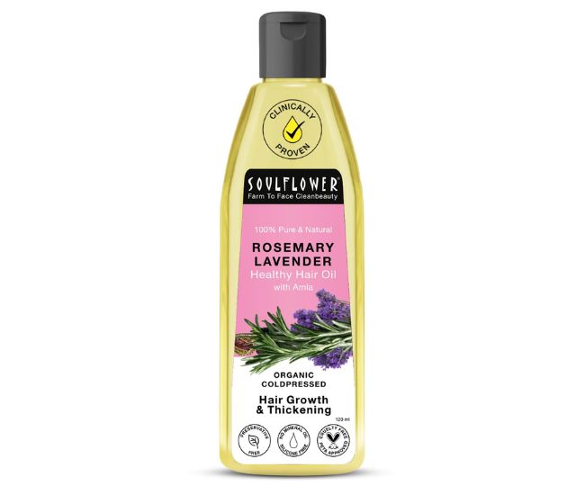 Soulflower Rosemary Lavender Hair Oil For Healthy Hair