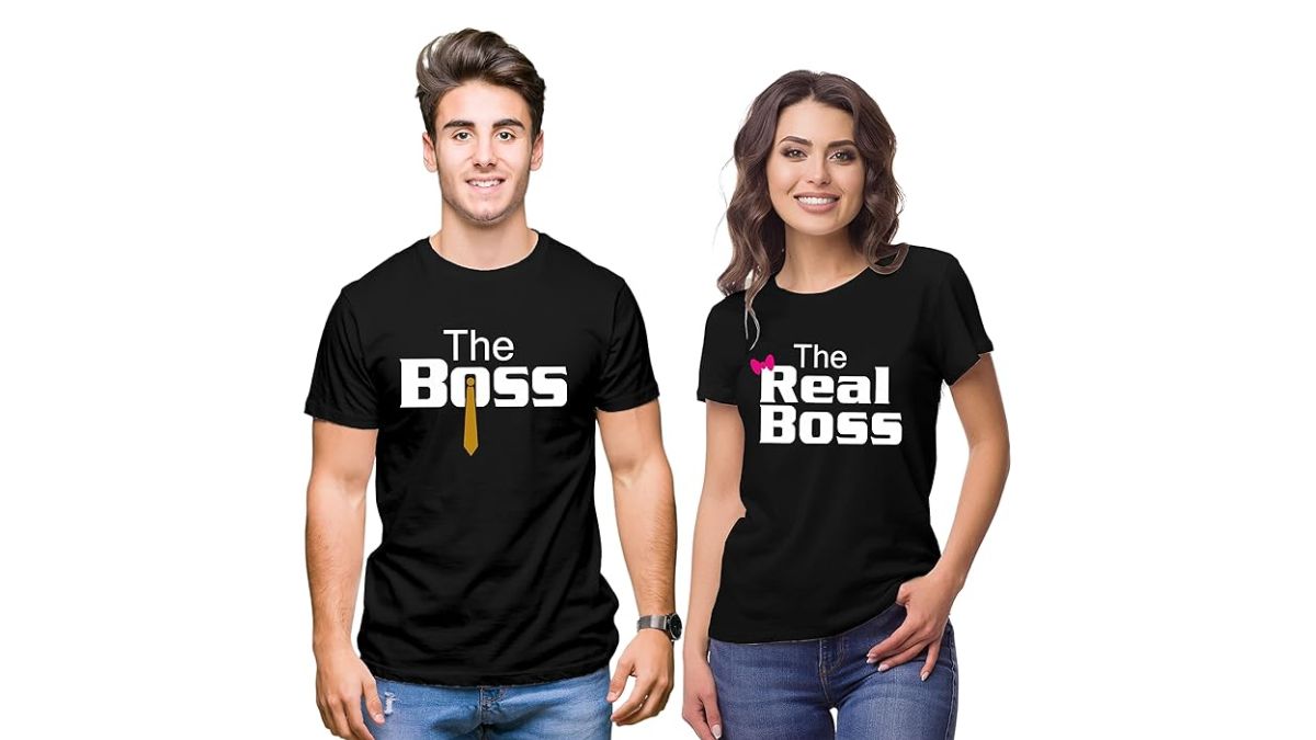 Hangout Hub Hangout-Hub024$P Couple Tshirts for Couples