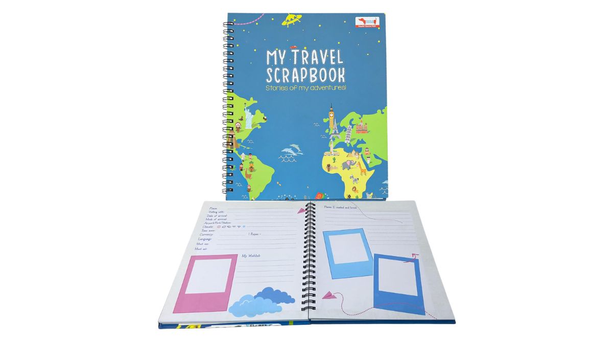 CocoMoco Kids Travel Scrapbook with Stickers