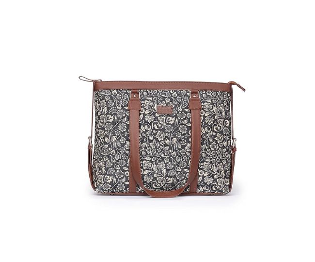 ZOUK Office Bag | Stylish Bags for Office Use | Laptop Bag 15.6 inch | Stylish Tote for Office Use | Purse for Women | Vegan Leather Handbag | Daily & Travel Use |