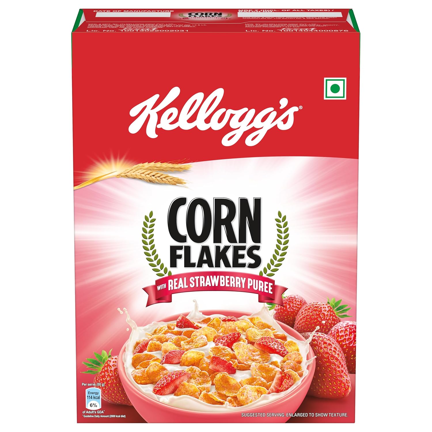 Kellogg's Corn Flakes with Real Strawberry Puree