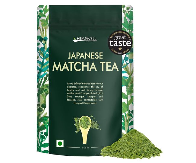 Heapwell Superfoods Japanese Matcha Green Tea Powder, 50 Grams (30 Servings) | Sourced From Shizuoka, Japan