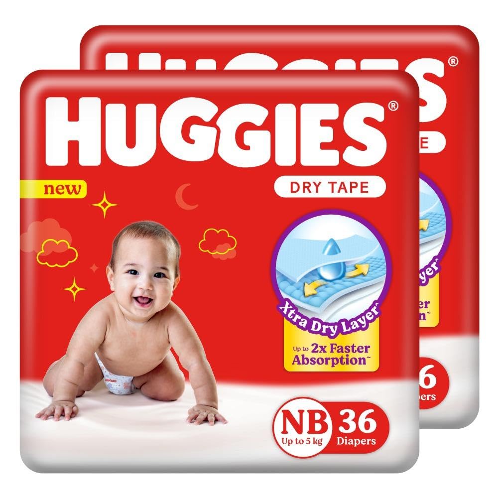 Huggies Dry Tape | Adjustable Tape Style Diapers