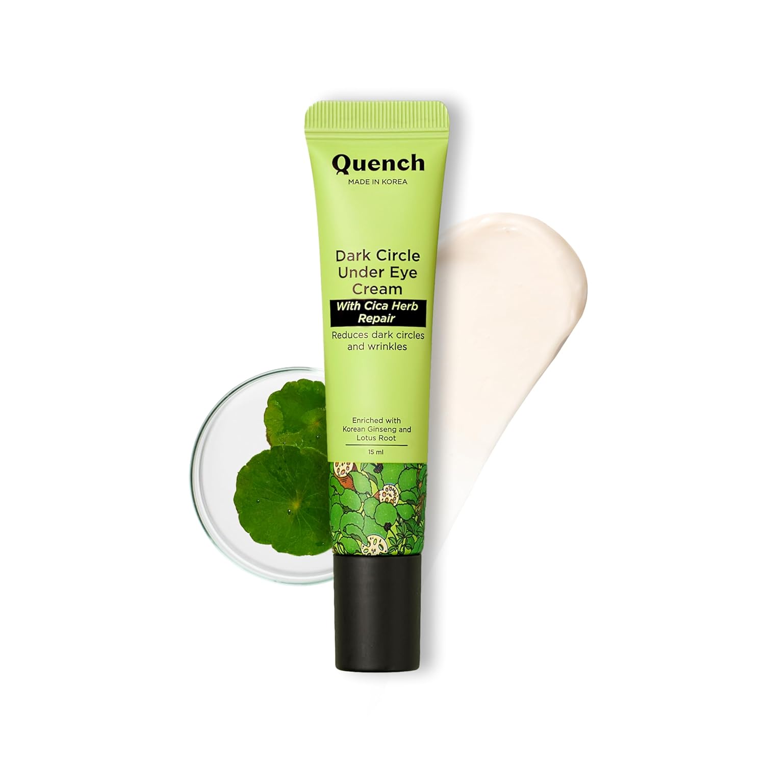 Quench Korean Dark Circle Under Eye Cream with Cooling Massage Roller