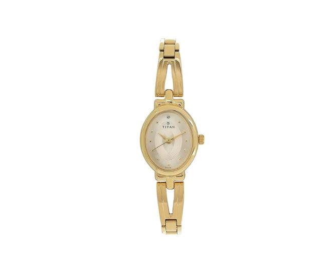 Titan Karishma Revive Analog Champagne Dial Women's Watch