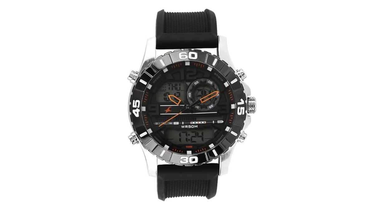Fastrack Autumn-Winter 19 Analog-Digital Orange Dial Men's Watch NM38035SP03/NN38035SP03