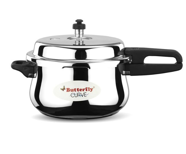 Butterfly Curve Stainless Steel Outer Lid Pressure Cooker (5.5 L)