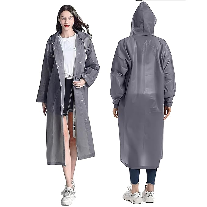 HACER EVA Waterproof Unisex Rain Coat Hooded Full Sleeves Outdoor Men, Women, Boys & Girls Rainwear Poncho Raincoat