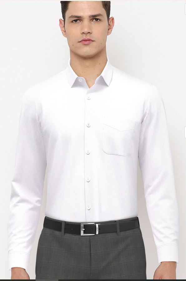Peter England Men White Formal Shirt