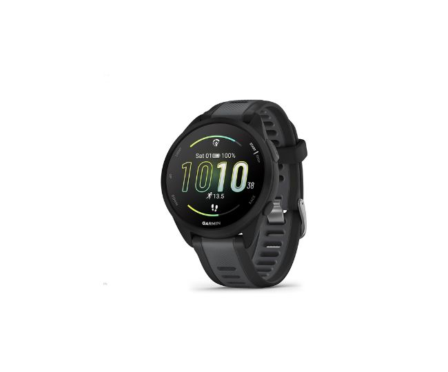 Garmin Forerunner 165, Running Smartwatch with GPS, Colorful AMOLED Display, Training Metrics and Recovery Insights, (Black/Salte Gray)