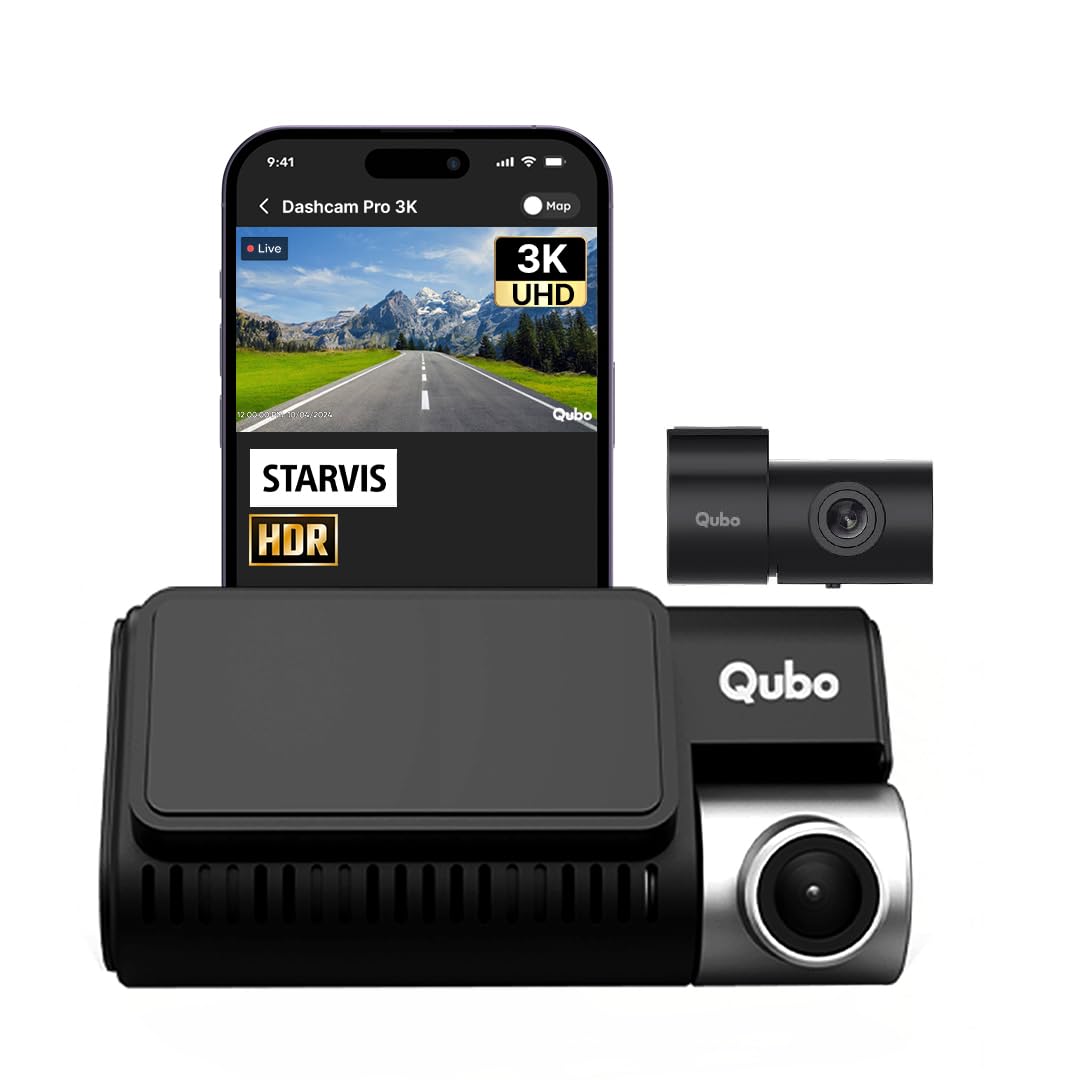 Qubo Car Dashcam Pro 3K with Sony STARVIS IMX335 Sensor