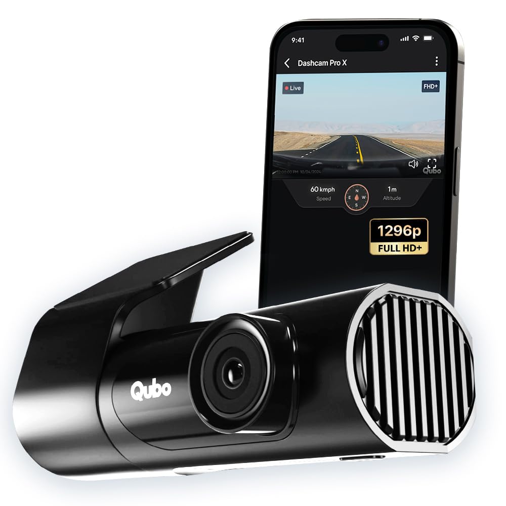 Qubo Car Dashcam Pro X by Hero Group | 3MP 1296P FHD+ Camera