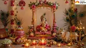 _Krishna Janmashtami mandir decoration at home