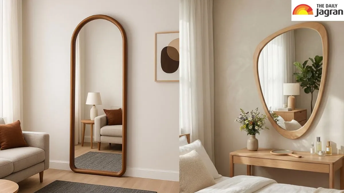 Minimalist Mirror with Solid wooden frame
